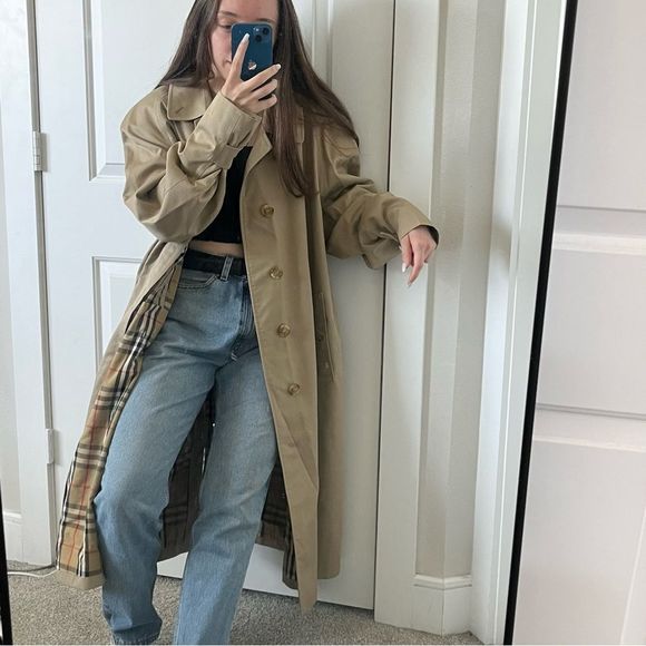Burberry Jackets & Blazers - BURBERRY Oversized Vintage Nova Check Trench Coat sz. 42 | L
